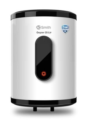 AO Smith Geyser 25 Litre 5 Star BEE Rating | 2KW | Storage Water Heater With 2X Corrosion Resistant Blue Diamond Glass Tank | Warranty: 7 Yr Tank, 3 Yr heating element & 2 Yr Overall | VAS PLUS 25L