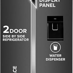 Haier SmartChoice 596L 3Star 2-Door Water Dispenser Side by Side Frost Free Refrigerator|Convertible|Smart Sense AI | Expert Inverter|Digital Display Panel (2025 Model, HRS-682WGKU1, Graphite Black)