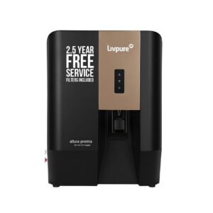 Livpure Allura Premia Water Purifier| Zero Cost for 2.5 Yrs - Filters Included | 10 Stage Advanced Purification | RO+UV+UF+Copper+Alk+Mineraliser| In Tank UV Sterilisation| 7 Ltr|
