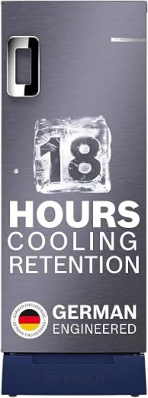 Bosch 226 L, 3 star, Direct-Cool Single Door Refrigerator | 18 Hrs Cooling Retention | 2.5X Faster Cooling | Spacious Multi Box | Delicate Crisper for Soft Veggies (2026 model, CST22U13AI, Dark Lake)