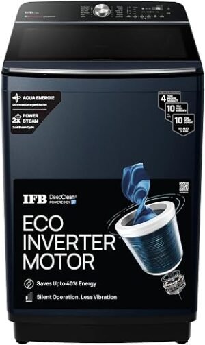 IFB 11 Kg 5 Star AI Powered Deepclean® Technology Fully Automatic Top Load Washing Machine with Inbuilt Heater(TL111RB2SID, Eco Inverter, Power Steam®, Activmix, 4 Year Machine Warranty, Royal Blue)