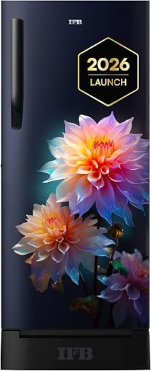 IFB 197L 5 Star Advanced Inverter Direct-Cool Single Door Refrigerator with 30 Hrs Cooling Retention, Big Vegetable Box, 4 Year Super Warranty & Base Stand (2026,IFBDC-223EYBNED,Divine Bliss Blue)