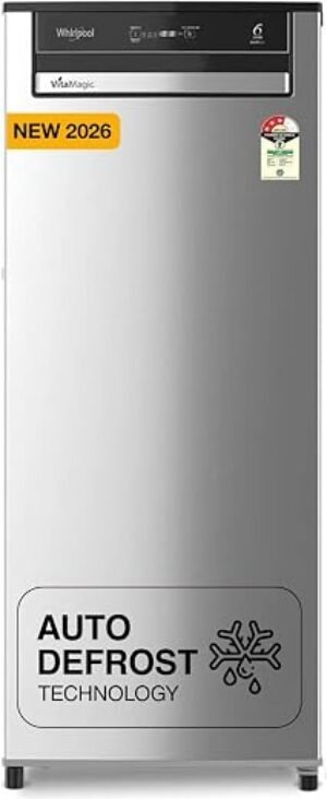 Whirlpool 192 L 3 Star Vitamagic PRO Frost Free Direct-Cool Single Door Refrigerator (215 VMPRO PRM 3S RADIANT STEEL-Y, Silver, Auto Defrost Technology, 2026 Model)