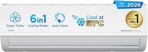 Midea 1.5 Ton 3 Star Inverter Split AC, 6-in-1, MAI18SD3R36F1