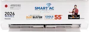 Panasonic 1.5 Ton 3 Star Premium Wi-Fi Inverter Smart Split AC (Matter/MirAIe, AI, DustBuster, 55°C Oper., Copper Condenser, 8in1 Convertible, 2-Way, PM0.1 Filter, CS/CU-SU18BKY3W, 2026 Model, White)