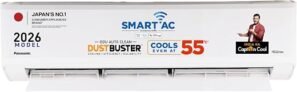 Panasonic 1.5 Ton 5 Star Premium Wi-Fi Inverter Smart Split AC (Matter/MirAIe, AI, DustBuster, 55°C Oper., Copper Condenser, 8in1 Convertible, 4-Way, PM0.1 Filter, CS/CU-NU18BKY5WX, 2026 Model, White)
